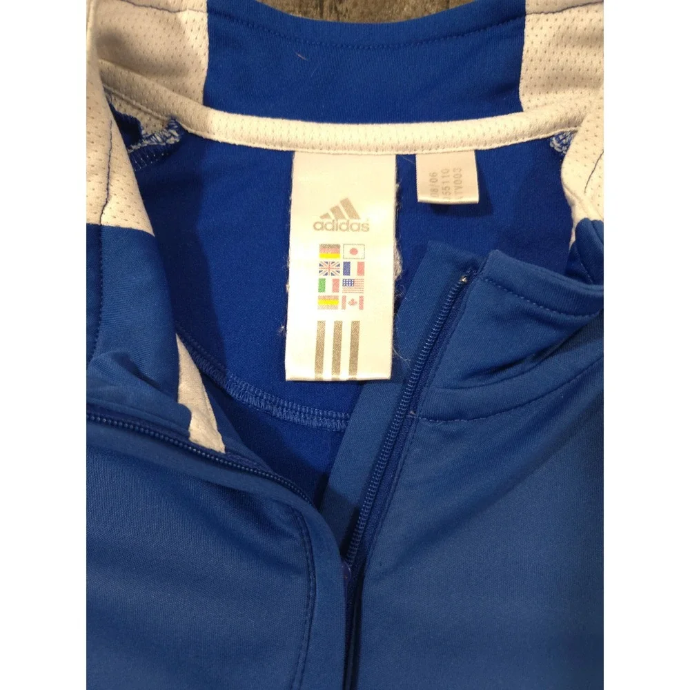 Vintage 2006 Adidas ClimaLite 1/4 Zip Short Sleeve Pullover Royal Blue Large L